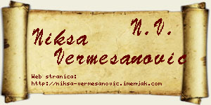 Nikša Vermešanović vizit kartica